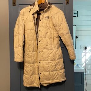 White North Face 600 down long coat